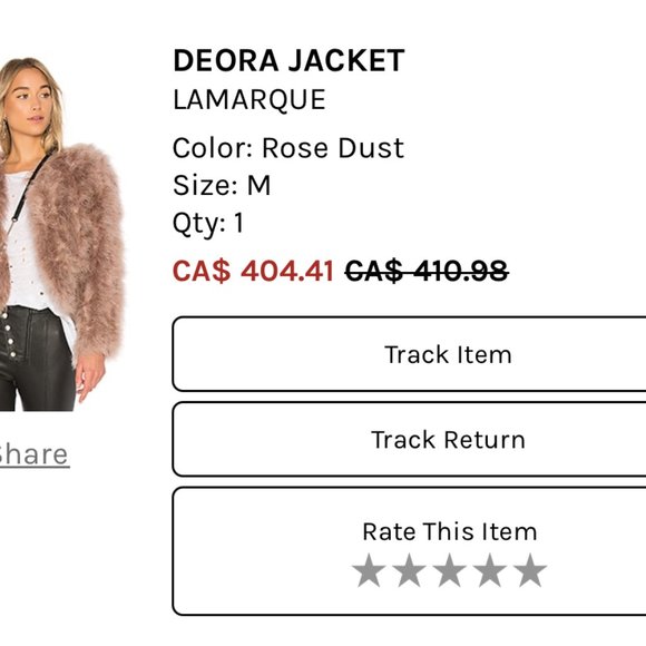 LaMarque "Deora" Jacket, Feather, Size M, NWT - Picture 2 of 5